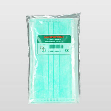 MASCHERINA FACCIALE CON ELASTICO 10 PEZZI