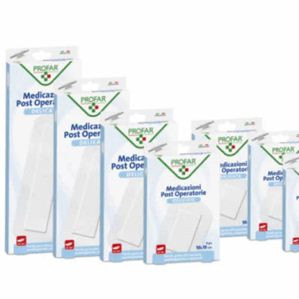 MEDICAZIONE POST OPERATORIA STERILE GARZA ANTIADERENTE 6X10 CM 5 PEZZI PROFAR - Farmaspeed