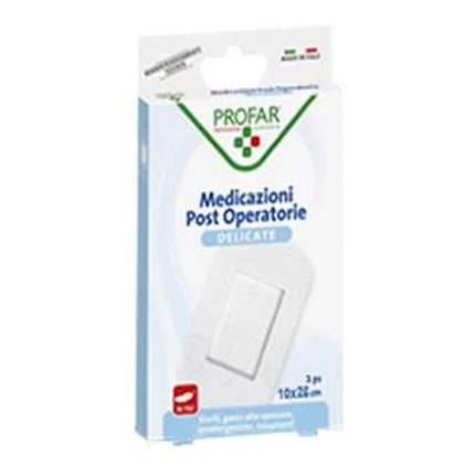 MEDICAZIONE POST OPERATORIA STERILE GARZA ANTIADERENTE 10X25 CM 3 PEZZI PROFAR - Farmaspeed