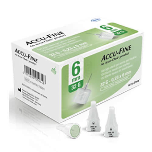 INSULIN PEN NEEDLE ACCU-FINE PEN NEEDLE ACCU-CHEK GAUGE 32 X 6MM 100 PIECES