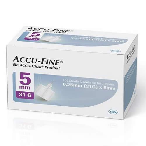 AGO PER PENNA DA INSULINA ACCU-FINE PEN NEEDLE ACCU-CHEK GAUGE 31 X 5MM 100 PEZZI - Farmaspeed