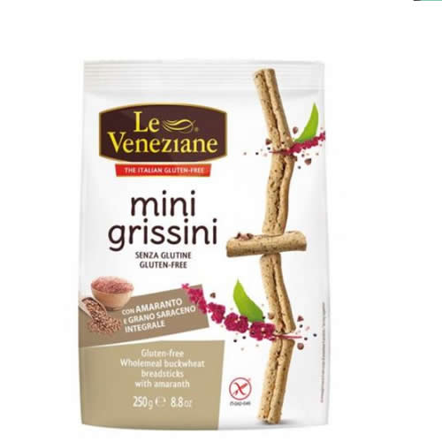 LE VENEZIANE MINIGRISSINI GRANO SARACENO INTEGRALE CON AMARANTO 250 G