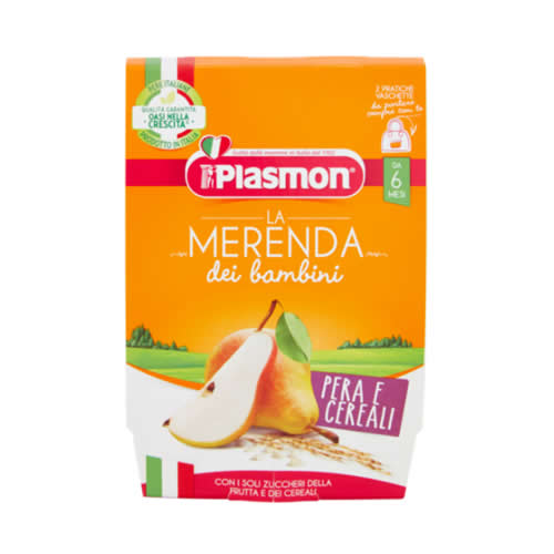 PLASMON LA MERENDA DEI BAMBINI SAPORI DI NATURA PERA CEREALI ASETTICO 2 X 120 G