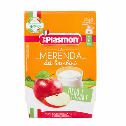 PLASMON LA MERENDA DEI BAMBINI SAPORI DI NATURA MELA YOGURT ASETTICO 2 X 120 G