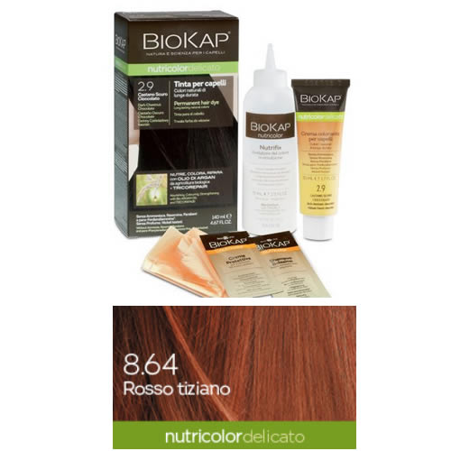BIOKAP NUTRICOLOR DELICATO 8,64 ROSSO TIZIANO TINTA 140 ML