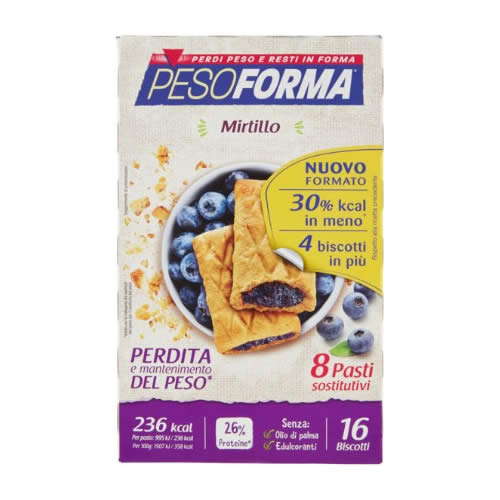 PESOFORMA BISCOTTI MIRTILLI 8 PASTI 16 BISCOTTI