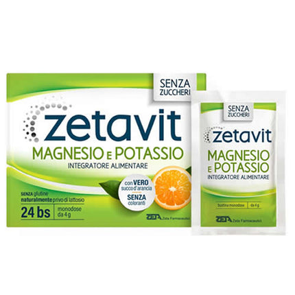 ZETAVIT MAGNESIO POTASSIO SENZA ZUCCHERO 24 BUSTINE DA 6 G