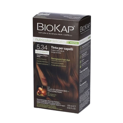 BIOKAP NUTRICOLOR DELICATO RAPID 5,45 CASTANO CHIARO MIELE 135 ML