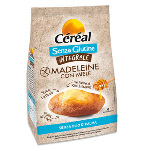 CEREAL SENZA GLUTINE INTEGRALE MADELEINE CON MIELE 170 G