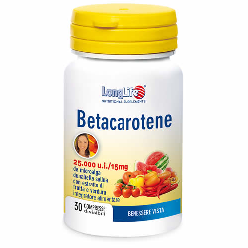 LONGLIFE BETACAROTENE 25000 IU 30 TABLETS