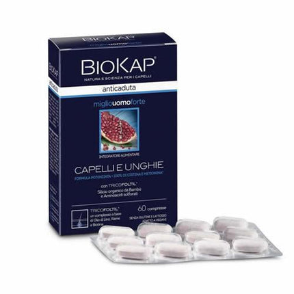 BIOKAP ANTICADUTA MIGLIO UOMO FORTE CON TRICOFOLTIL 60 COMPRESSE - Farmaspeed