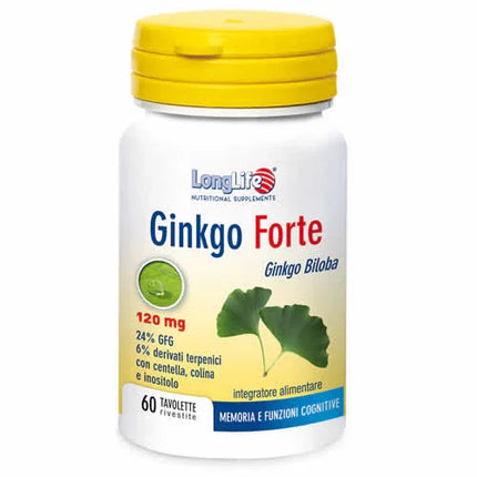 LONGLIFE GINKGO FORTE 60 TAVOLETTE RIVESTITE - Farmaspeed