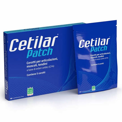 CEROTTO MONOUSO CETILAR PATCH PER ARTICOLAZIONI MUSCOLI E TENDINI 5 PEZZI