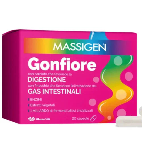 MASSIGEN GONFIORE 20 CAPSULE - Farmaspeed