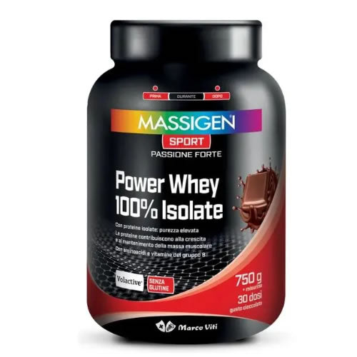 MASSIGEN SPORT POWER WHEY ISOLATE CIOCCOLATO 750 G