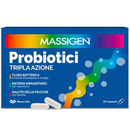MASSIGEN PROBIOTICI 10 CAPSULE - Farmaspeed