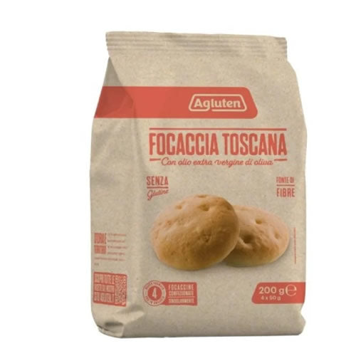 Gluten-free Tuscan focaccia 4 pieces of 50 g