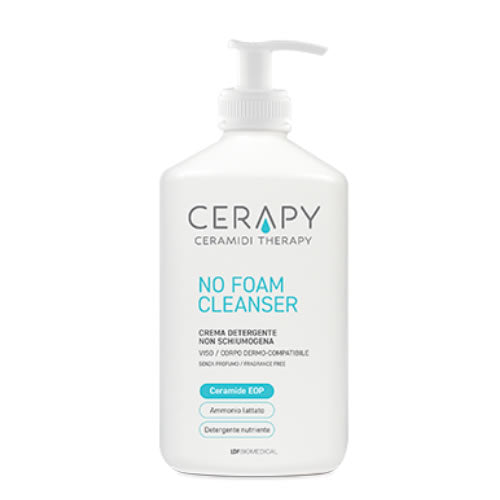 CERAPY NO FOAM CLEANSER CREMA DETERGENTE NON SCHIUMOGENA PER VISO E CORPO DERMO COMPATIBILE SENZA PROFUMO 400 ML