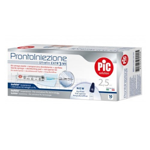 SYRINGE PIC SOLUTION READY TO INJECT 2.5 ML NEEDLE GAUGE 23 1 1/4 10 PIECES