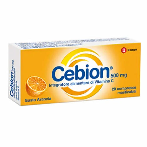 CEBION MASTICABILE ARANCIA VITAMINA C 500 MG 20 COMPRESSE - Farmaspeed