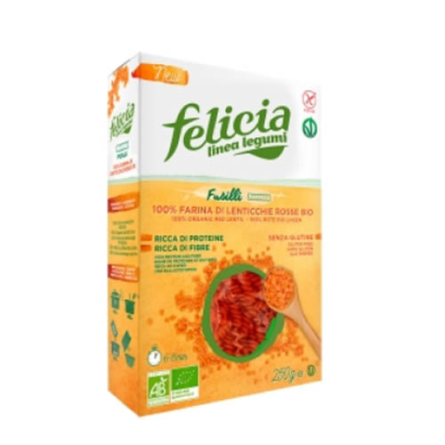 FELICIA BIO FUSILLI DI LENTICCHIE ROSSE 250 G