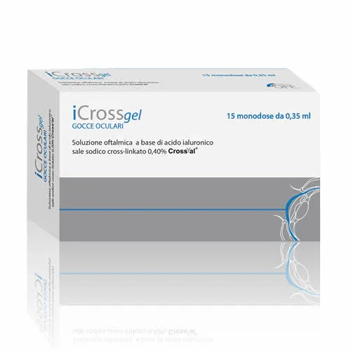 ICROSS GEL GOCCE OCULARI ACIDO IALURONICO CROSS-LINKATO 0,4% 15 MONODOSE DA 0,35 ML - Farmaspeed