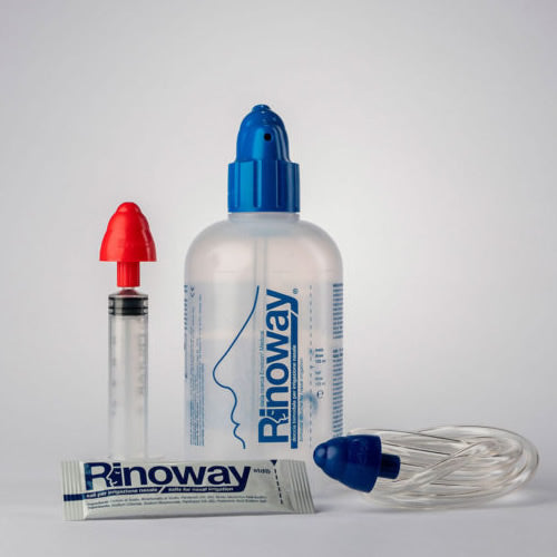 RINOWAY DOCCIA PER IRRIGAZIONE NASALE + 15 SALI ISOTONICI