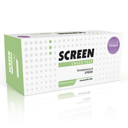 STREP A ANTIGEN HOME TEST DETERMINAZIONE QUALITATIVA ANTIGENI STREPTOCOCCO A DA TAMPONE FARINGEO 2 PEZZI