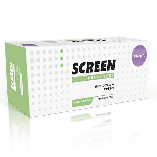 STREP A ANTIGEN HOME TEST DETERMINAZIONE QUALITATIVA ANTIGENI STREPTOCOCCO A DA TAMPONE FARINGEO 2 PEZZI