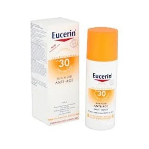 EUCERIN SUN PROTECTION SPF 30 PHOTOAGING CONTROL FACE SUN FLUID ANTI AGE 50 ML - Farmaspeed
