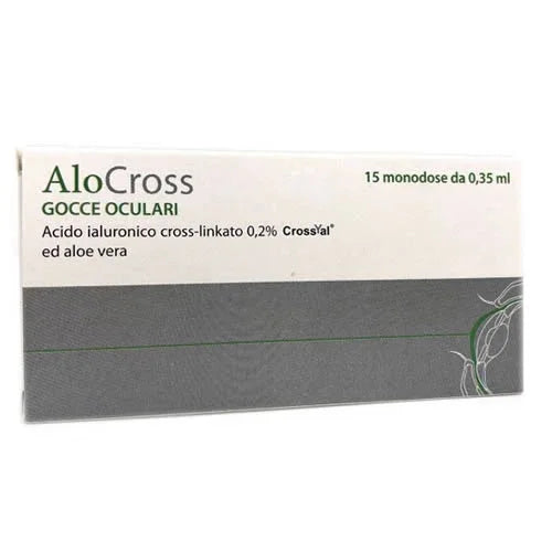 ALOCROSS SOLUZIONE OFTALMICA ACIDO IALURONICO CROSS-LINKATO 0,2% E ALOE VERA 15 MONODOSE DA 0,35 ML - Farmaspeed