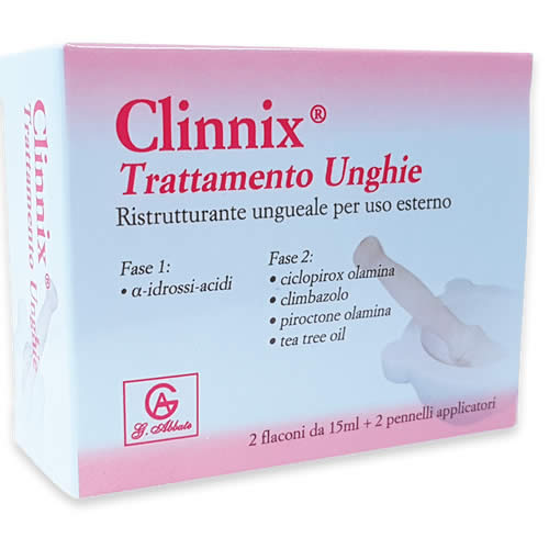 CLINNIX TRATTAMENTO UNGHIE 2 FLACONI 15 ML + 2 PENNELLI APPLICATORI