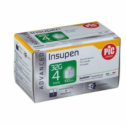 AGO PENNA INSULINA PIC INSUPEN ADVANCED GAUGE 32X4 MM 100 PEZZI - Farmaspeed