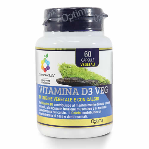 COLOURS OF LIFE VITAMINA D3 VEG 60 CAPSULE 500 MG