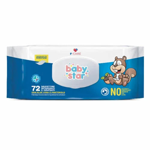 BABYSTAR SALVIETTE BEBE' POPUP 72 PEZZI - Farmaspeed