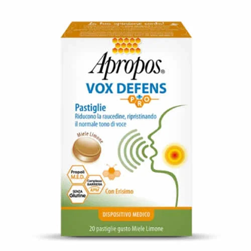APROPOS VOX DEFENS PRO MIELE LIMONE 20 PASTIGLIE - Farmaspeed
