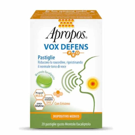 APROPOS VOX DEFENS PRO MENTOLO EUCALIPTO 20 PASTIGLIE - Farmaspeed