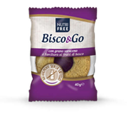 NUTRIFREE BISCO&GO WITH BUCKWHEAT AND WILD BERRY FILLING 40 G