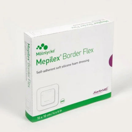 MEDICAZIONE IN SCHIUMA DI POLIURETANO MEPILEX BORDER FLEX 10X10 CM 5 PEZZI - Farmaspeed