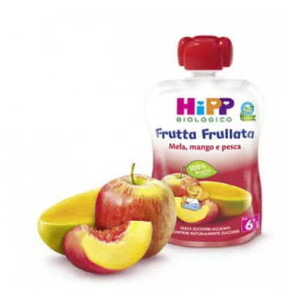 HIPP BIO FRUTTA FRULLATA MELA/MANGO/PESCA 90 G - Farmaspeed