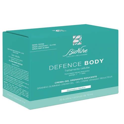 DEFENCE BODY TRATTAMENTO CELLULITE CREMA GEL DRENANTE RIDUCENTE 30 BUSTINE DA 10 ML - Farmaspeed