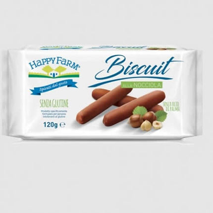 HAPPY FARM HAZELNUT BISCUIT 120 G