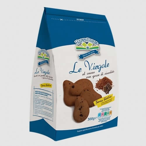 HAPPY FARM VIRGOLE GOCCE CIOCCOLATA E GRANELLA NOCCIOLE 200 G