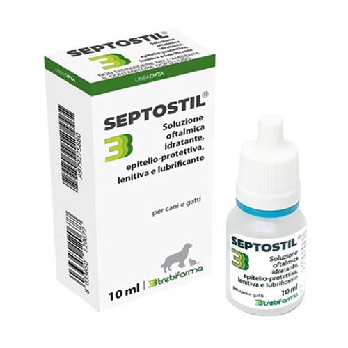 SEPTOSTIL SOLUZIONE OFTALMICA IDRATANTE EPITELIO PROTETTIVA LENITIVA LUBRIFICANTE PER CANI E GATTI 10 ML