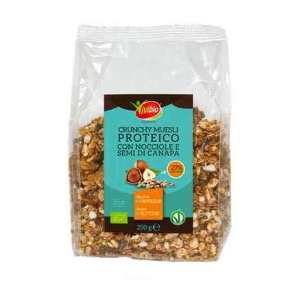 Vivibio crunchy protein with hazelnuts and hemp seeds 250 g