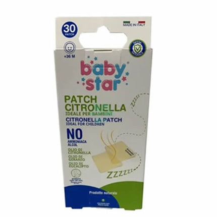 BABYSTAR NATURAL PATCH CITRONELLA 30 PEZZI