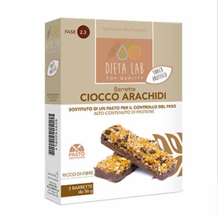 DIETALAB BARRETTA CIOCCOLATO/ARACHIDI PASTO SOSTITUTIVO 3 PEZZI