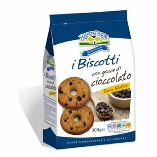 HAPPY FARM BISCOTTI GOCCE CIOCCOLATO 200 G