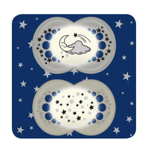 MAM SUCCHIETTO ORIGINAL NIGHT 16+ SILICONE NEUTRO 2 PEZZI - Farmaspeed
