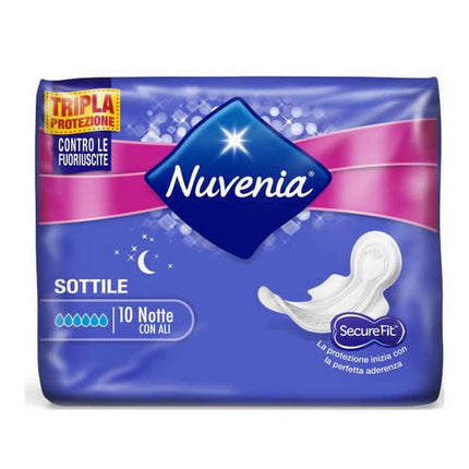 NUVENIA THIN NIGHT WITH WINGS 10 PIECES